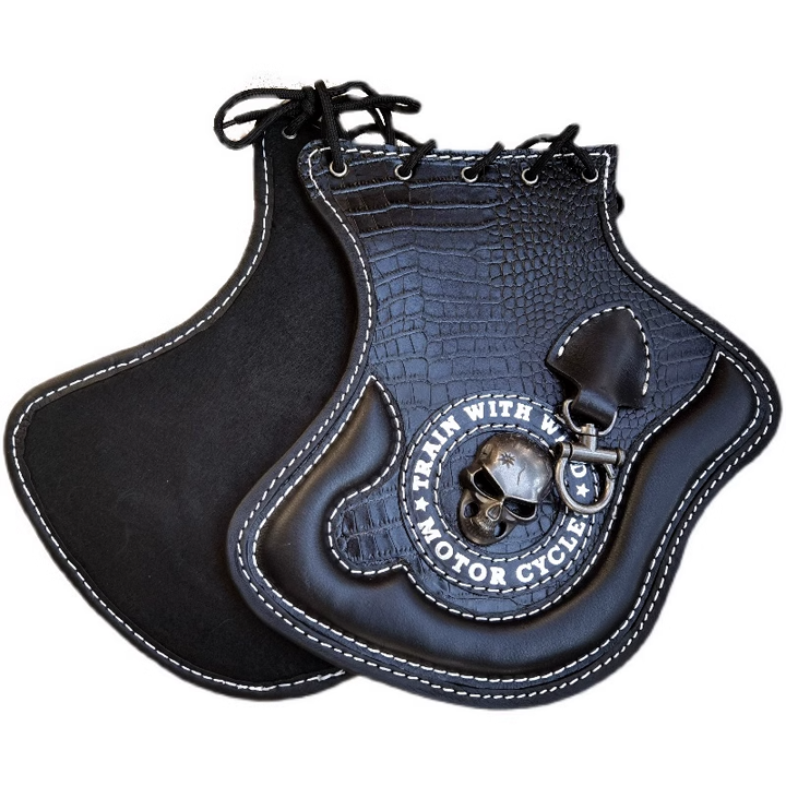 alwaysdwellTM - Universal Motorcycle Leather Side Saddle Heat Shield Deflector