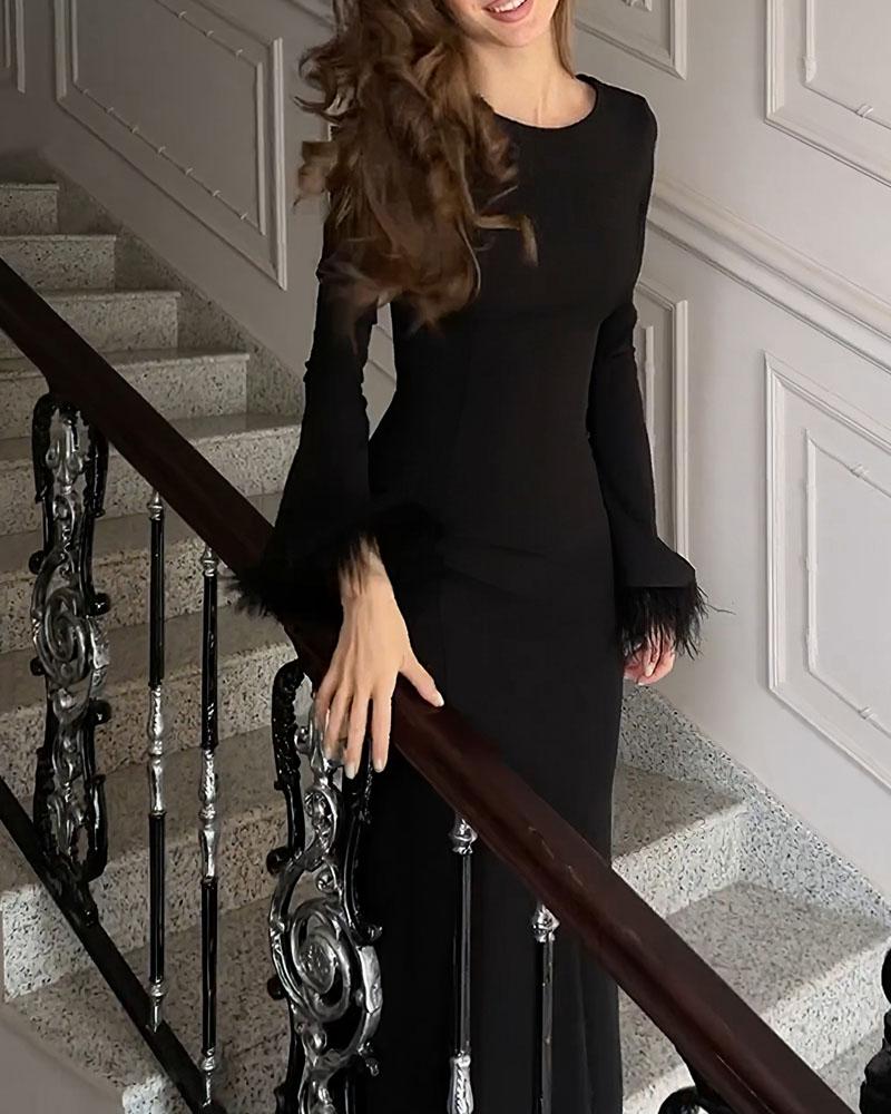 alwaysdwellTM - Feather Panel Dress