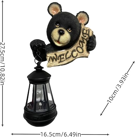 alwaysdwellTM - 🐻🐻Solar Powered Enchanting Black Bear Welcome Light