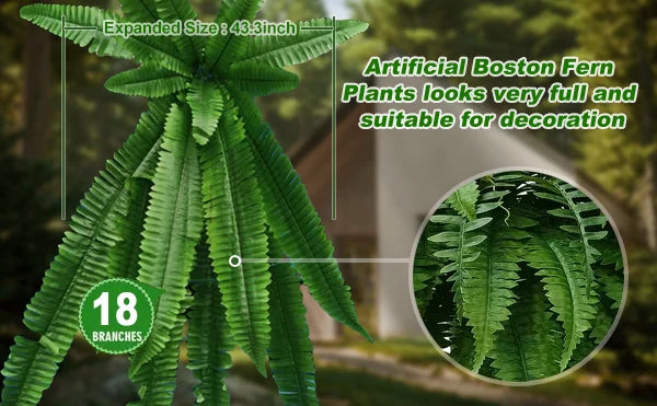💥Historical Lowest Price $18.99 🌱2025 Brand New Upgraded UV-Resistant Realistic Artificial Boston Fern