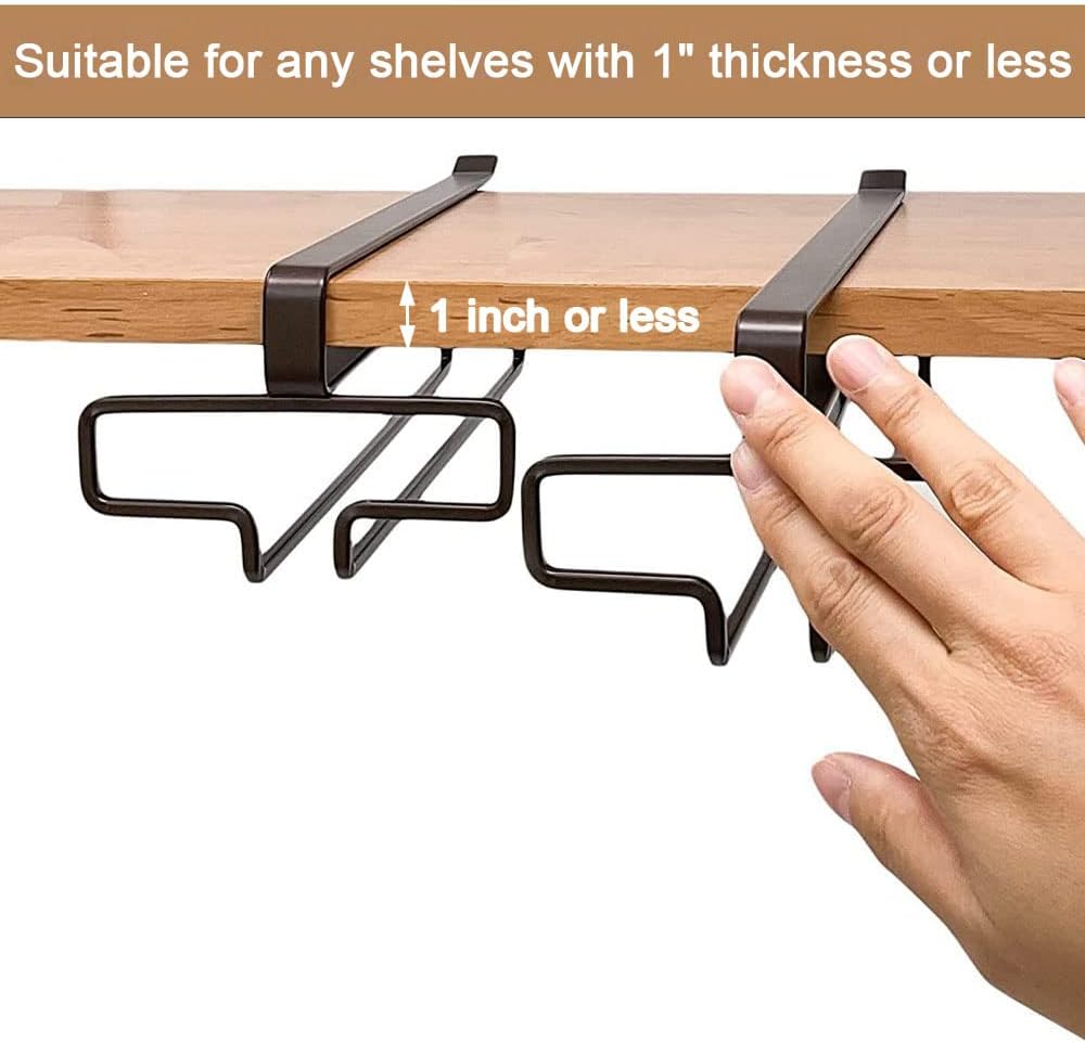 alwaysdwellTM - 💕Under Cabinet Wine Glass Holder