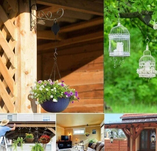 alwaysdwellTM - 🌳Plant Pulley Set For Garden Baskets Pots, Birds Feeder