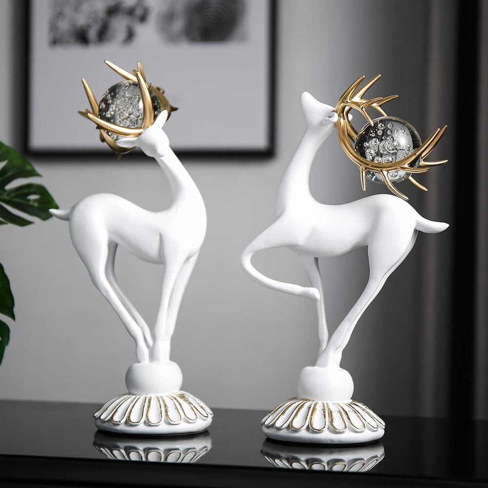 alwaysdwellTM - Handmade Golden Deer Animal Figurine