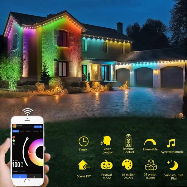 alwaysdwellTM - 🎅 Early Christmas 49%OFF - Smart Rainbow LED Permanent Outdoor Light - Smartlight 🎁