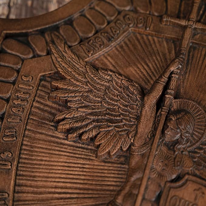 alwaysdwellTM - 🎁Shield Archangel Michael Solid wood carving gift