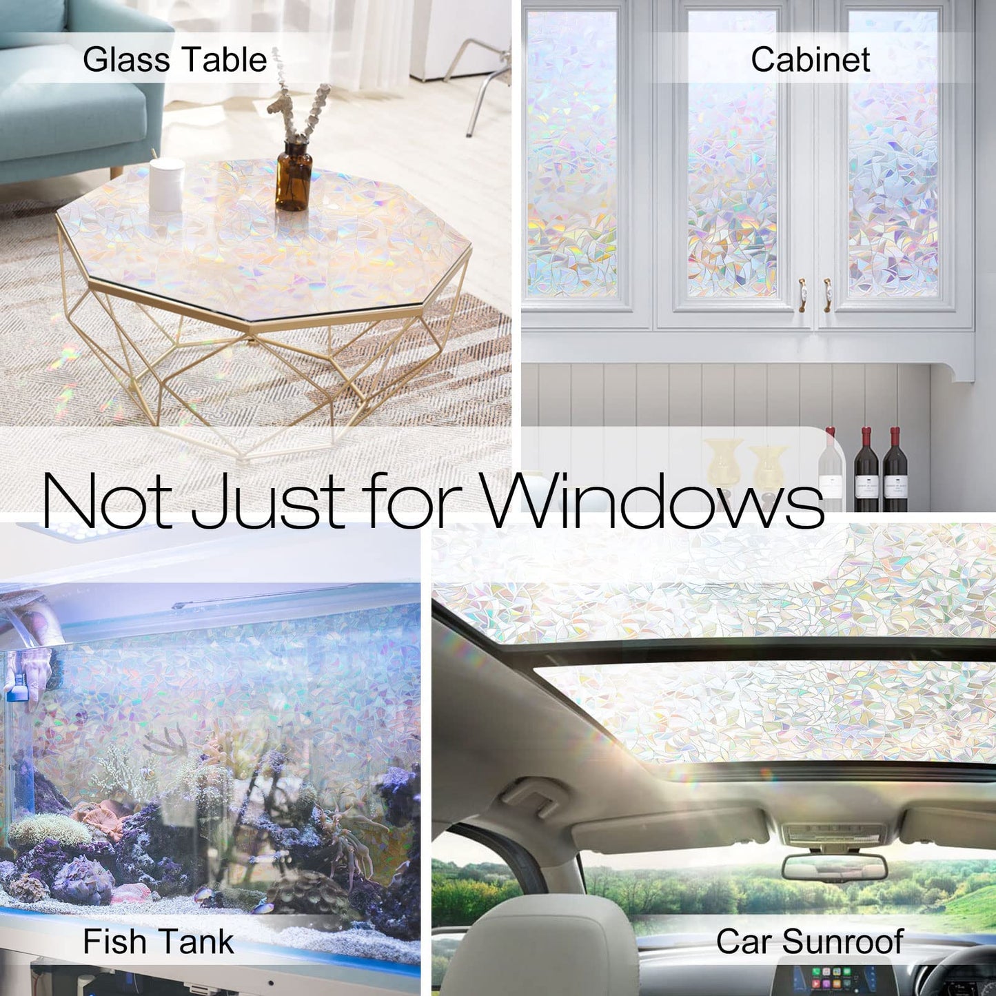 alwaysdwellTM - 3D Rainbow Window Film - BUY MORE SAVE MORE