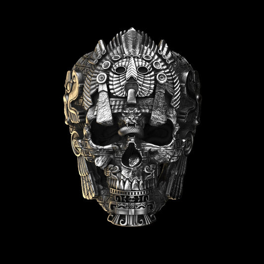 alwaysdwellTM - Sterling Silver Black Skull Ring