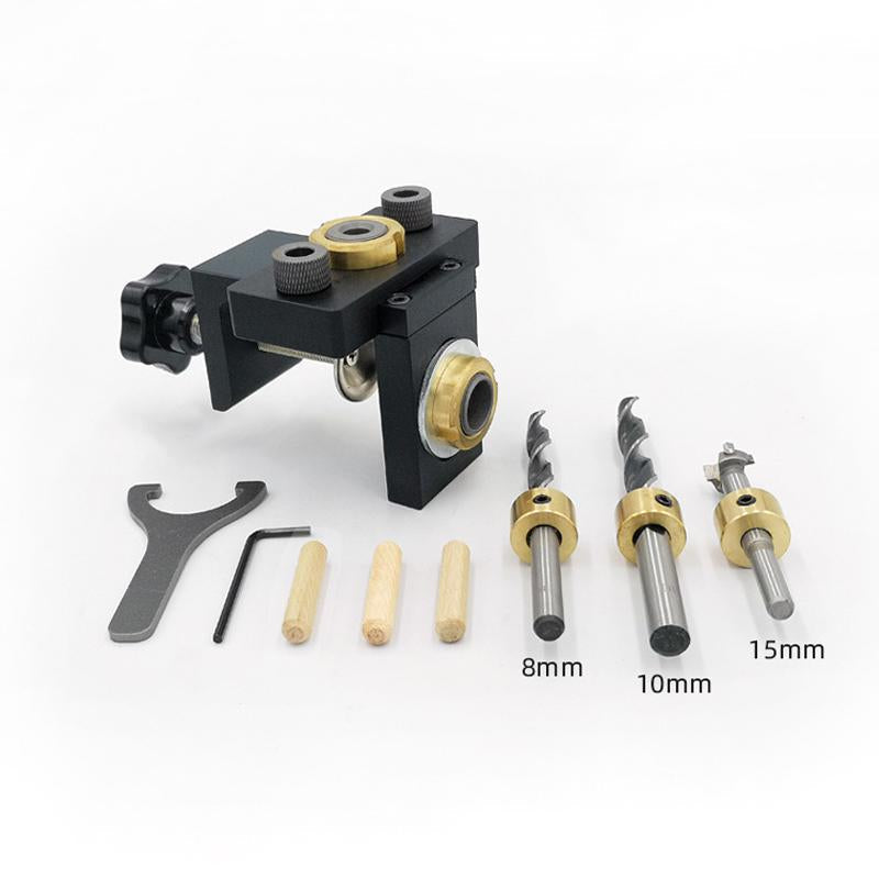 alwaysdwellTM - 3 in 1 adjustable woodworking drill finder punching tool