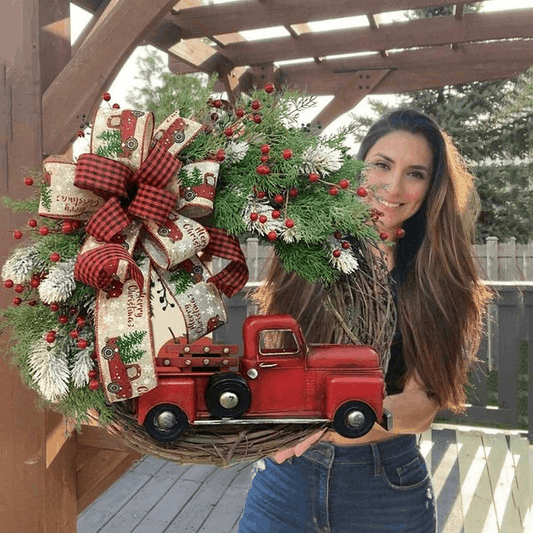 alwaysdwellTM - 💥50% Off💥Red Truck Christmas Wreath