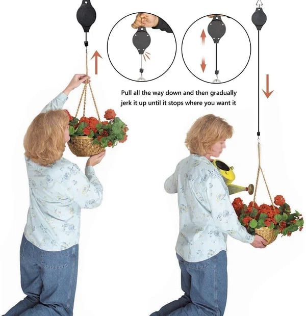 alwaysdwellTM - 🌳Plant Pulley Set For Garden Baskets Pots, Birds Feeder