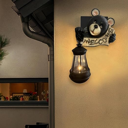 alwaysdwellTM - 🐻🐻Solar Powered Enchanting Black Bear Welcome Light