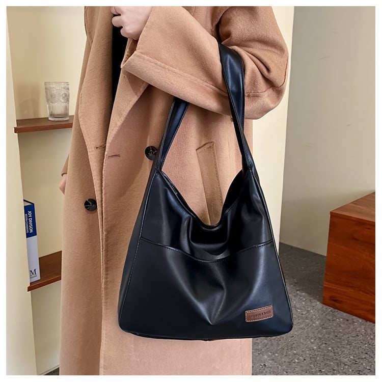 alwaysdwell™ - Simple PU leather tote bag