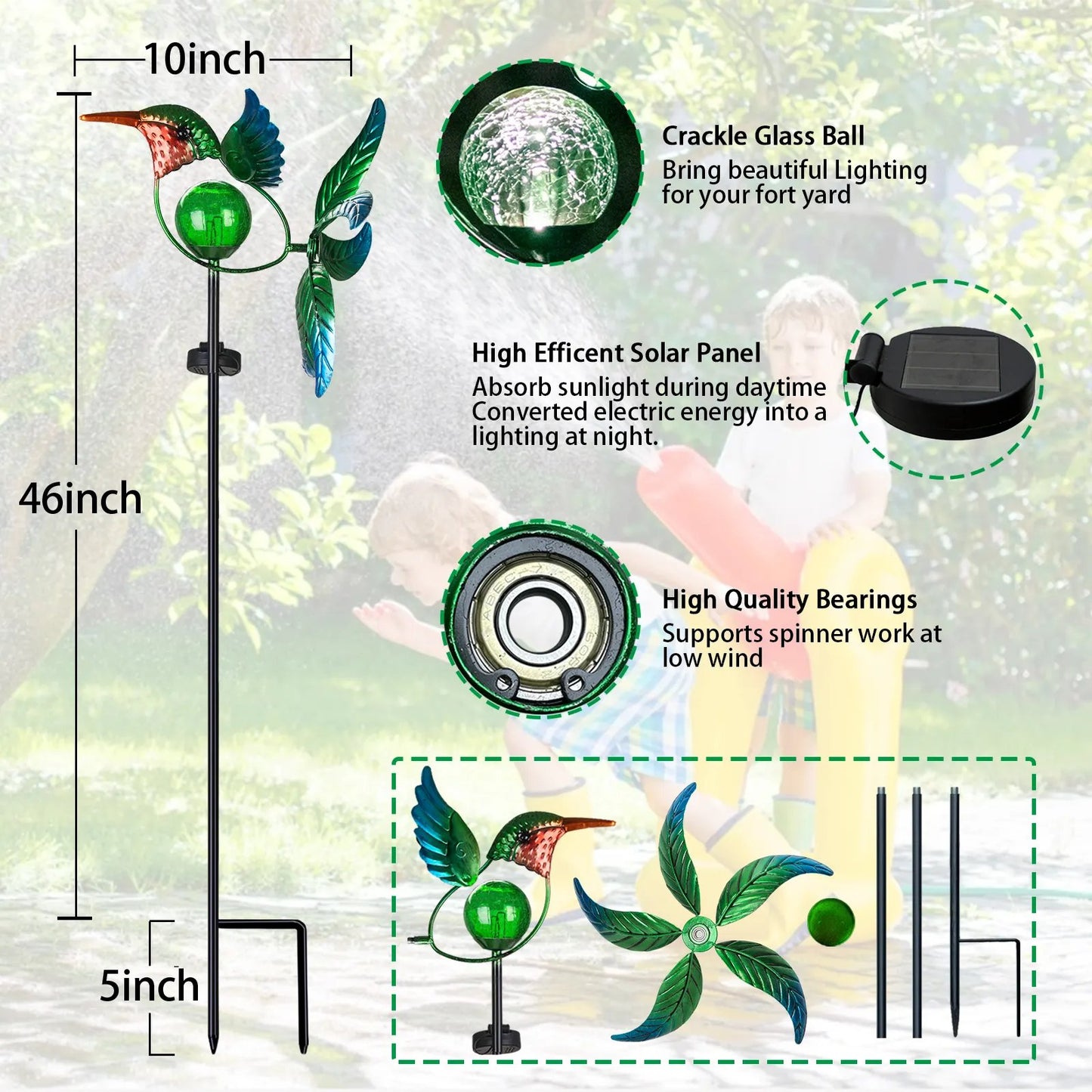 alwaysdwellTM - 💥New Spring 2024💥Solar Outdoor Decorative Wind Spinner-49% OFF🔥