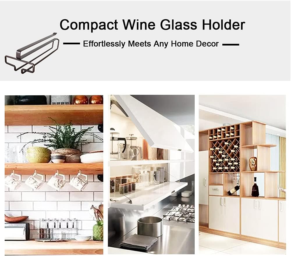 alwaysdwellTM - 💕Under Cabinet Wine Glass Holder