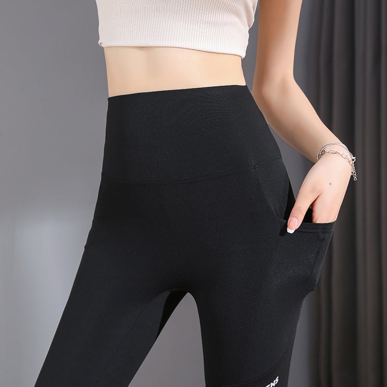 alwaysdwellTM - Pocket High Waisted Tummy Lifting Bottom Yoga Pants