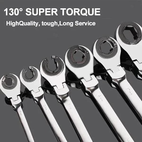 alwaysdwellTM - 🔥Open Tubing Ratchet Wrench (Fixed Head-Flexible Head 2 IN 1)