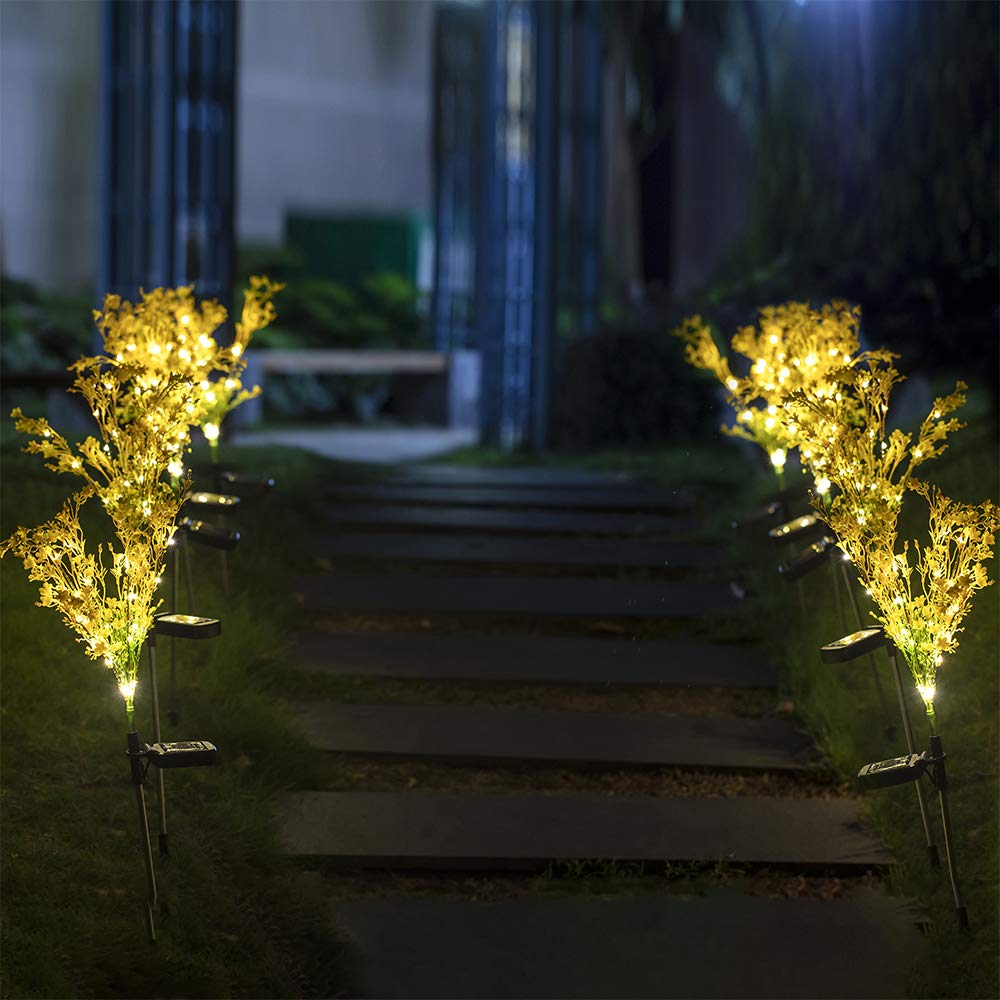 alwaysdwellTM - Golden Floral Solar Light