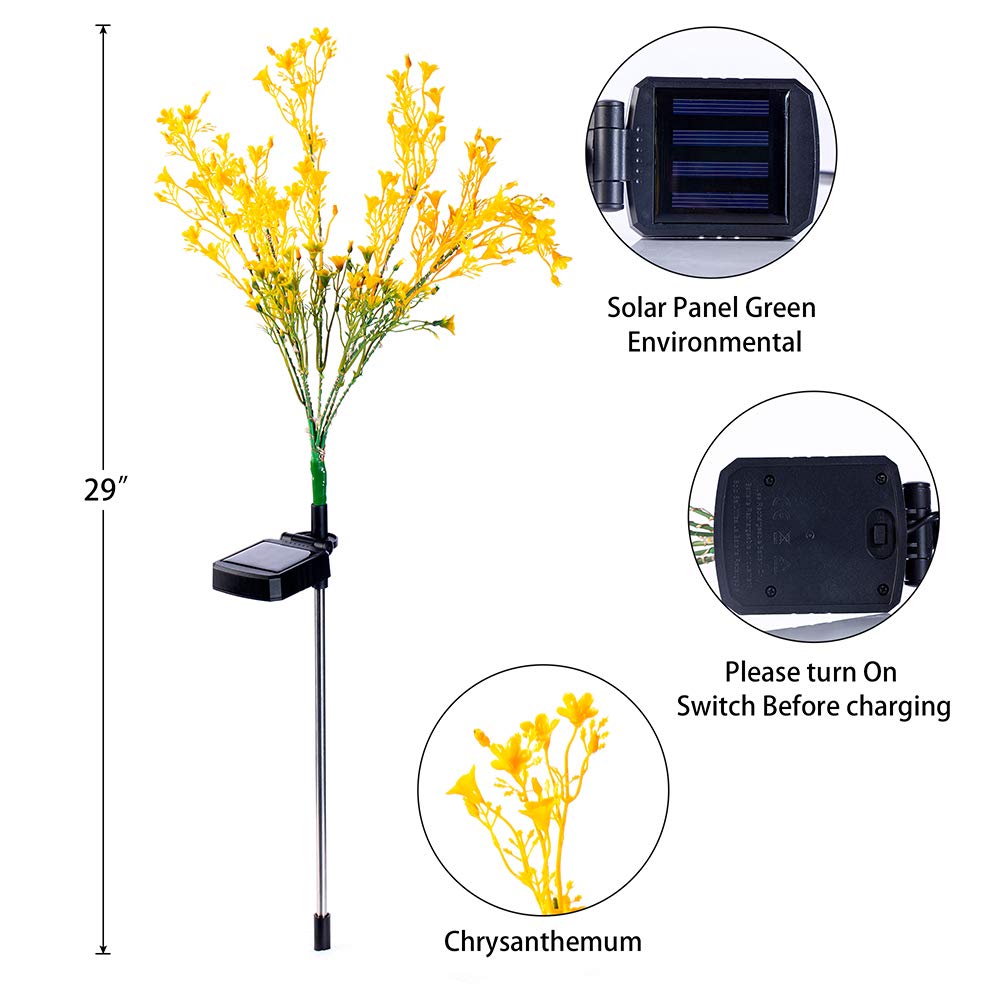 alwaysdwellTM - Golden Floral Solar Light