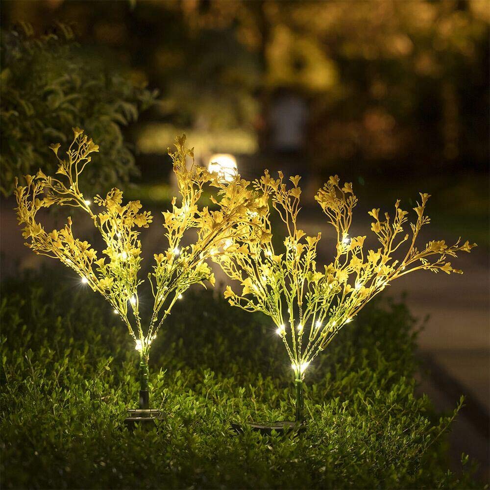 alwaysdwellTM - Golden Floral Solar Light