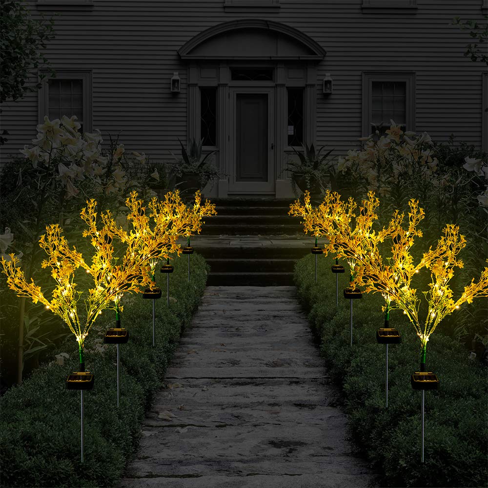 alwaysdwellTM - Golden Floral Solar Light