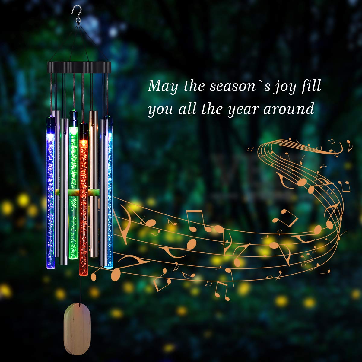 alwaysdwellTM - Solar Powered Musical Wind Chimes