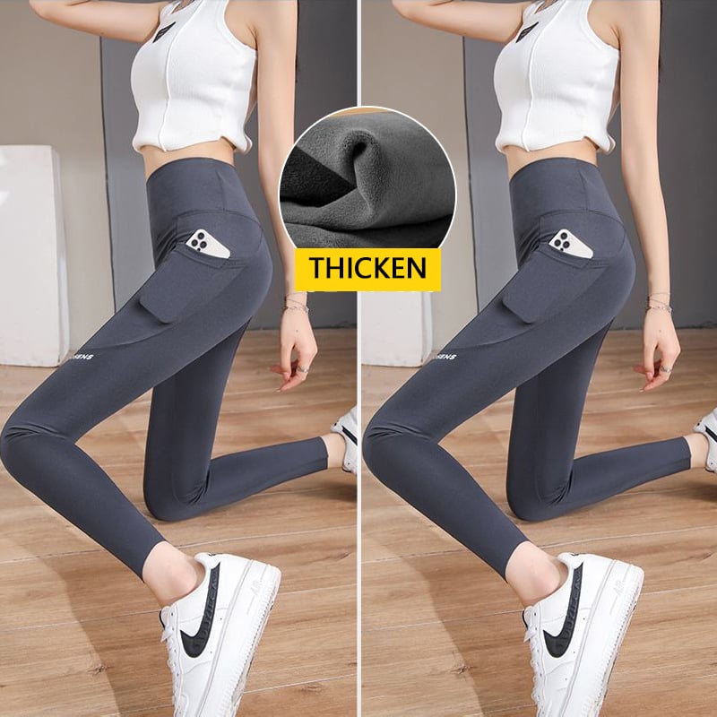alwaysdwellTM - Pocket High Waisted Tummy Lifting Bottom Yoga Pants