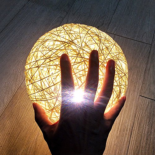 alwaysdwellTM - Rattan Ball Moon Light Lamp