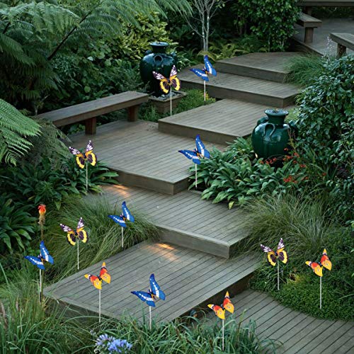 alwaysdwellTM - 3 pcs Solar Butterfly Stake Light