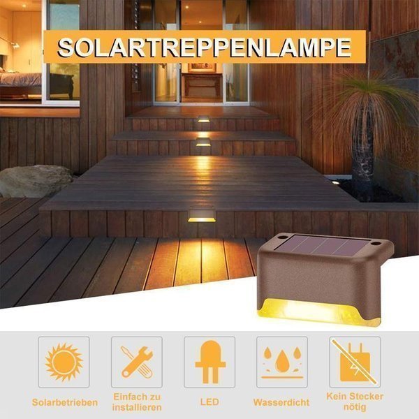 alwaysdwellTM - 💥LED Solar Lamp Path Staircase Outdoor Waterproof Wall Light