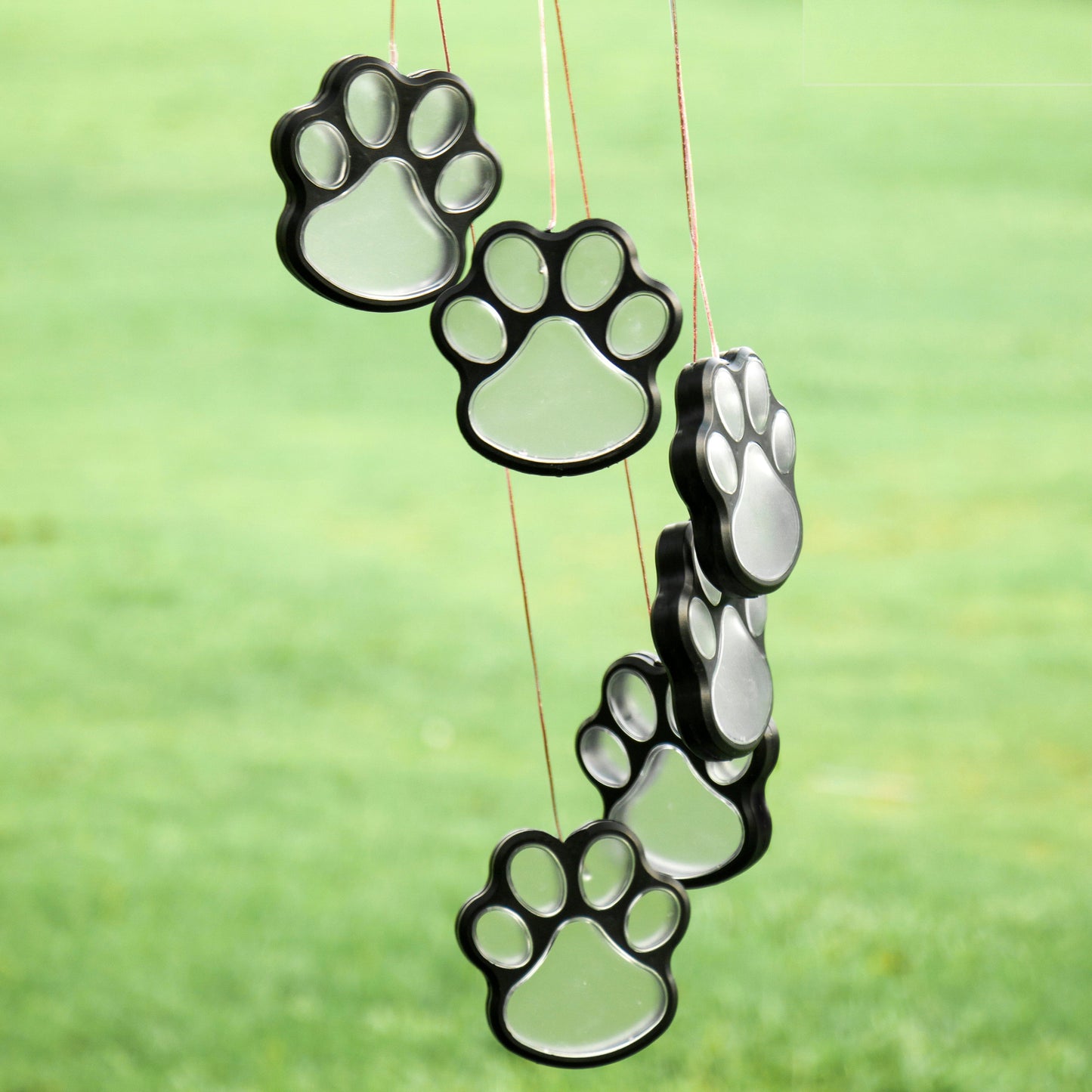 alwaysdwellTM - Paw Prints Solar Wind Chime