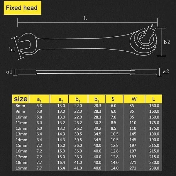 alwaysdwellTM - 🔥Open Tubing Ratchet Wrench (Fixed Head-Flexible Head 2 IN 1)