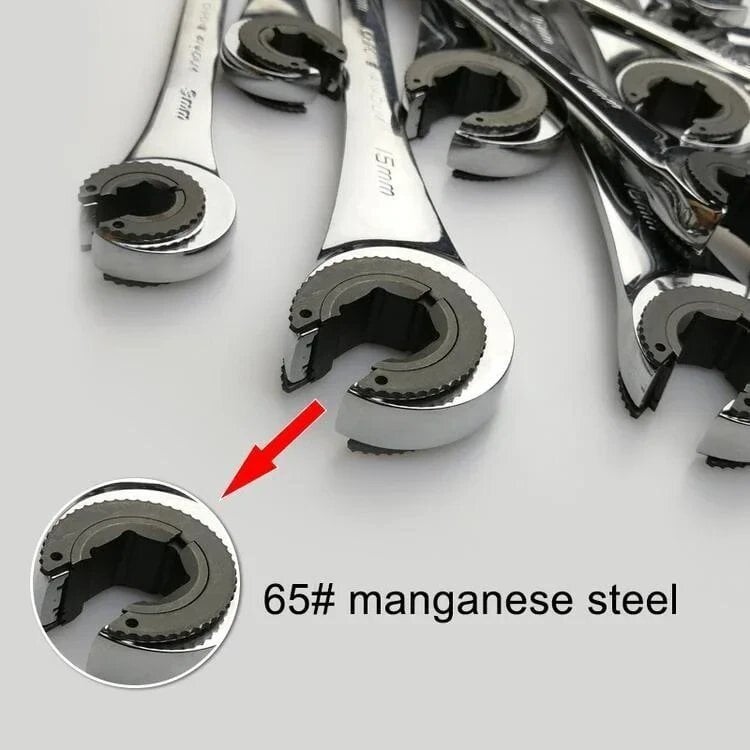 alwaysdwellTM - 🔥Open Tubing Ratchet Wrench (Fixed Head-Flexible Head 2 IN 1)