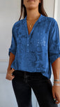 alwaysdwellTM - 🔥Huge Sale -51% OFF💖V-neck Half-button Printed Top