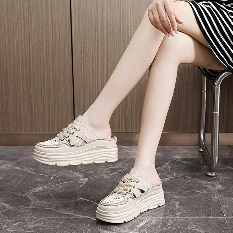 AlwaysdwellTM - Lightweight Thick-sole Hollowed Breathable Shoes for Women