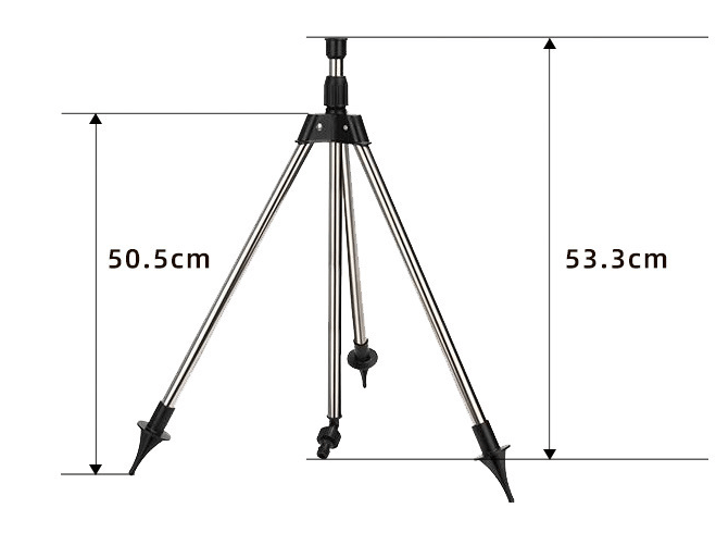 alwaysdwell™-Stainless Steel Rotary Irrigation Tripod Telescopic Support Sprinkler