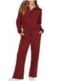 alwaysdwellTM - Women's Navy Collar Half Zip Suit