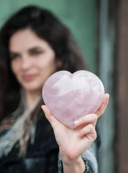 alwaysdwellTM - ✨This Week's Special Price $12.99💥LARGE Rose Quartz Heart Crystal