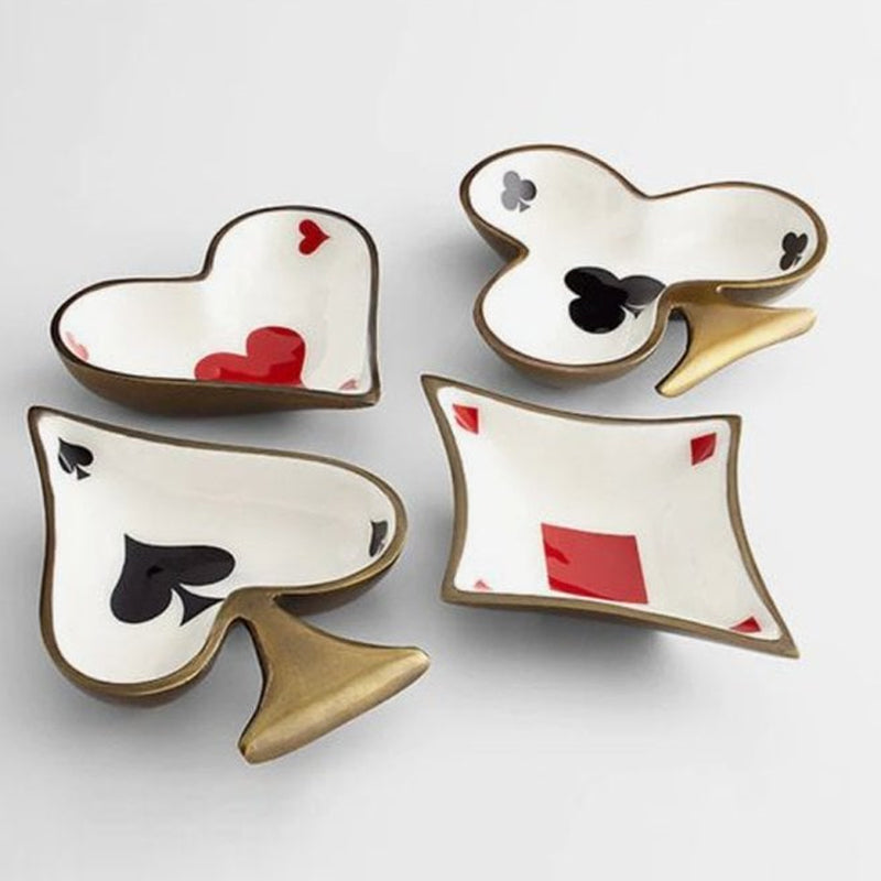 😍Last day! 💥Special offer - Enamelled Metal Playing Card Dishes