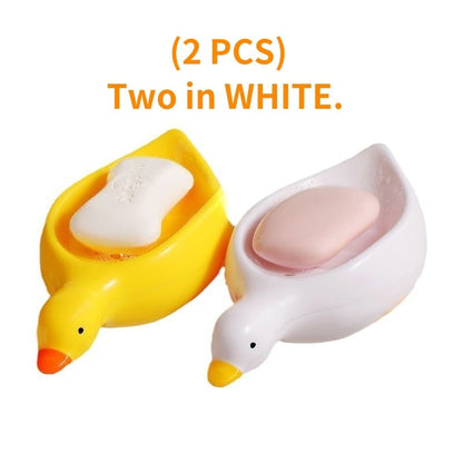 🔥🔥2024 HOT SALE 49% OFF - Cute Ceramic Duck Soap Storage Drainer Box No Standing Water