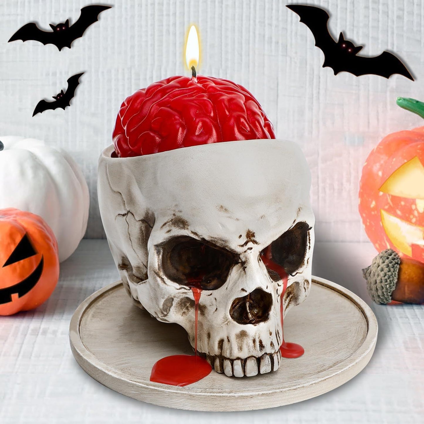 alwaysdwellTM - Gothic Skull Bleeding Candle ( With candle )