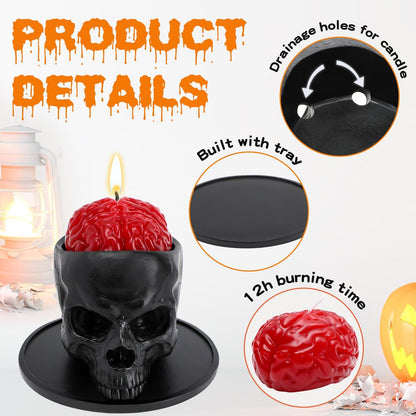 alwaysdwellTM - Gothic Skull Bleeding Candle ( With candle )