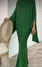 alwaysdwellTM - Fashionable solid color irregular top and skirt suit