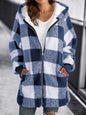 alwaysdwellTM - Women Oversized Hoodie Plaid Loose Overcoat