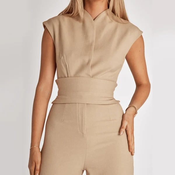 alwaysdwell™ - Women's Sleeveless Wide-Leg Jumpsuit