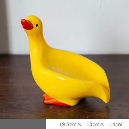 🔥🔥2024 HOT SALE 49% OFF - Cute Ceramic Duck Soap Storage Drainer Box No Standing Water