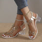 alwaysdwell™-Promotion 49% OFF - Women's Flower Rhinestone Block Heel Sandals