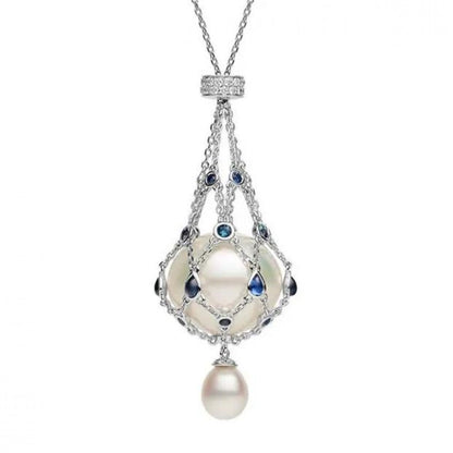 Pearl & Gemstone Lavalier Pendant