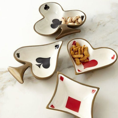 😍Last day! 💥Special offer - Enamelled Metal Playing Card Dishes