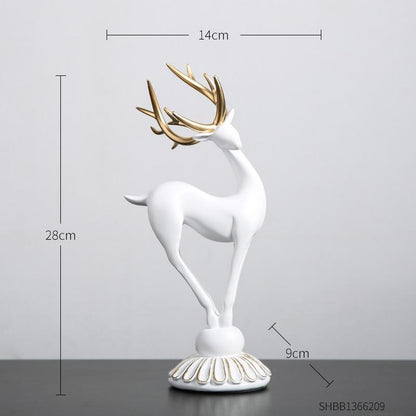 Handmade Golden Deer Animal Figurine