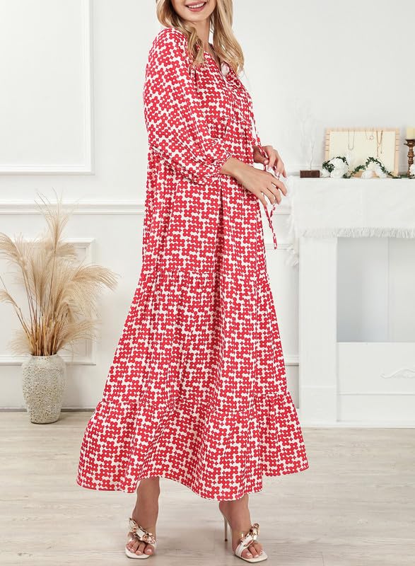 AlwaysdwellTM - 💥Special sale - Women's Puff Sleeve Floral Boho Maxi Dress